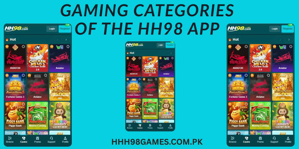Gaming Categories of the HH98 App